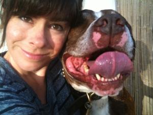 Kelly Gorman Dunbar and Dune, the American Bulldog Kelly Gorman Dunbar and Dune, American Bulldog